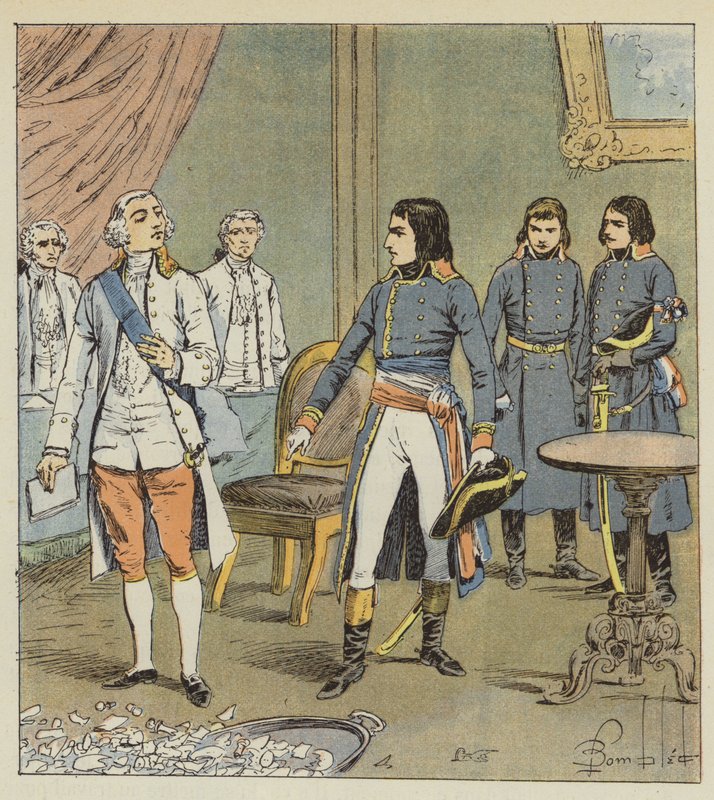 Bonaparte a hrabě z Cobentzel od after Louis Charles Bombled