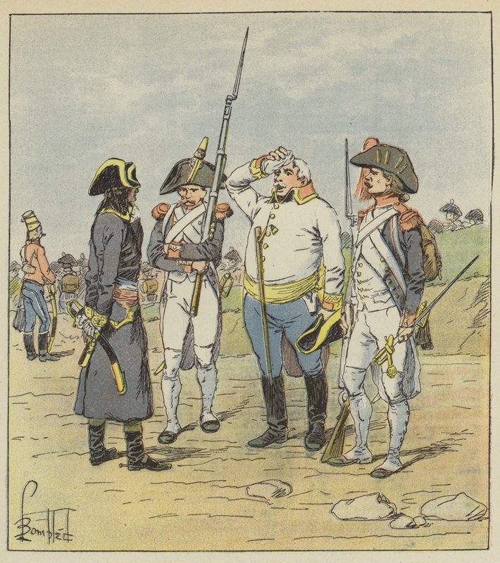 Bonaparte vyslýchá velkého rakouského zajatce majora od after Louis Charles Bombled