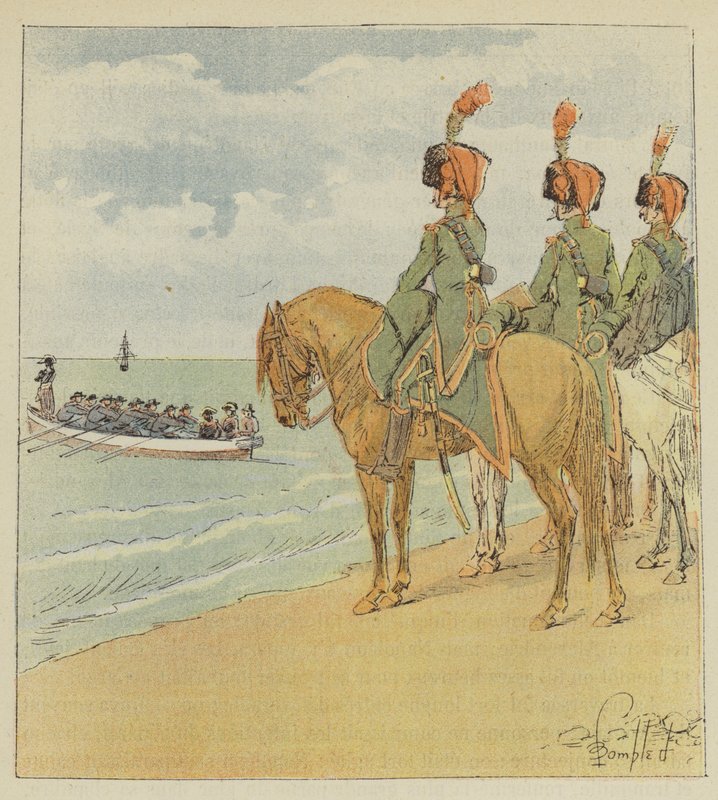 Bonaparte opouští Egypt od after Louis Charles Bombled