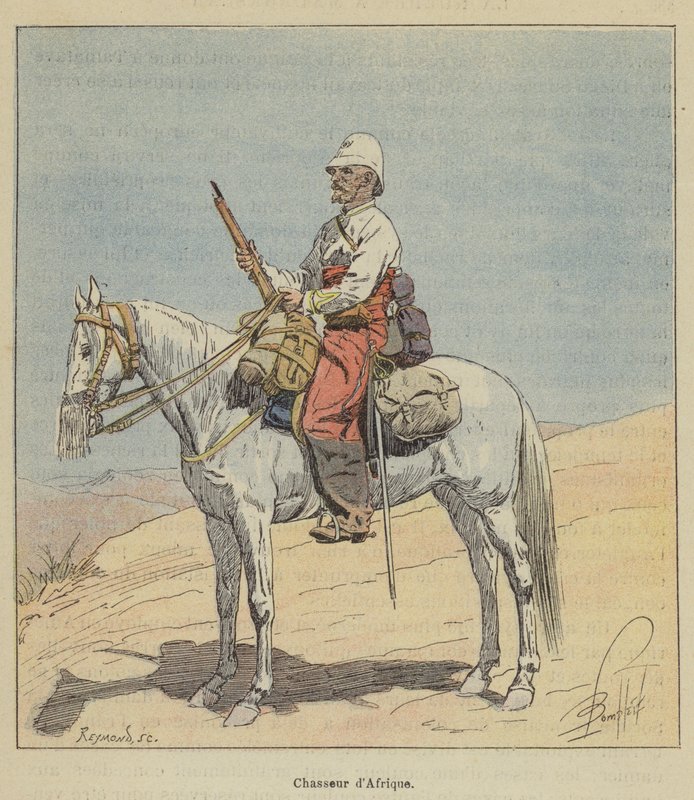 Africký lovec od after Louis Charles Bombled
