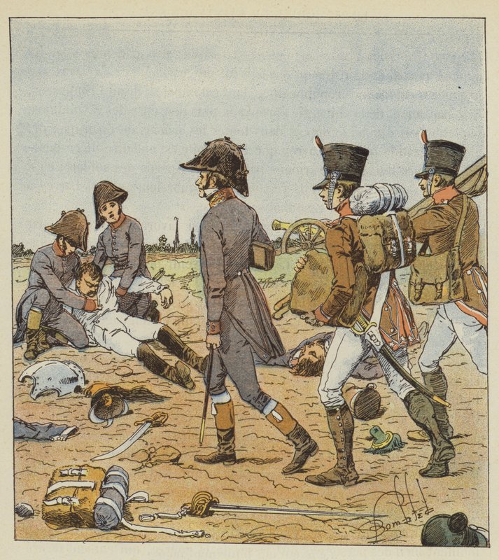Vojenští chirurgové a zdravotní sestry od after Louis Charles Bombled