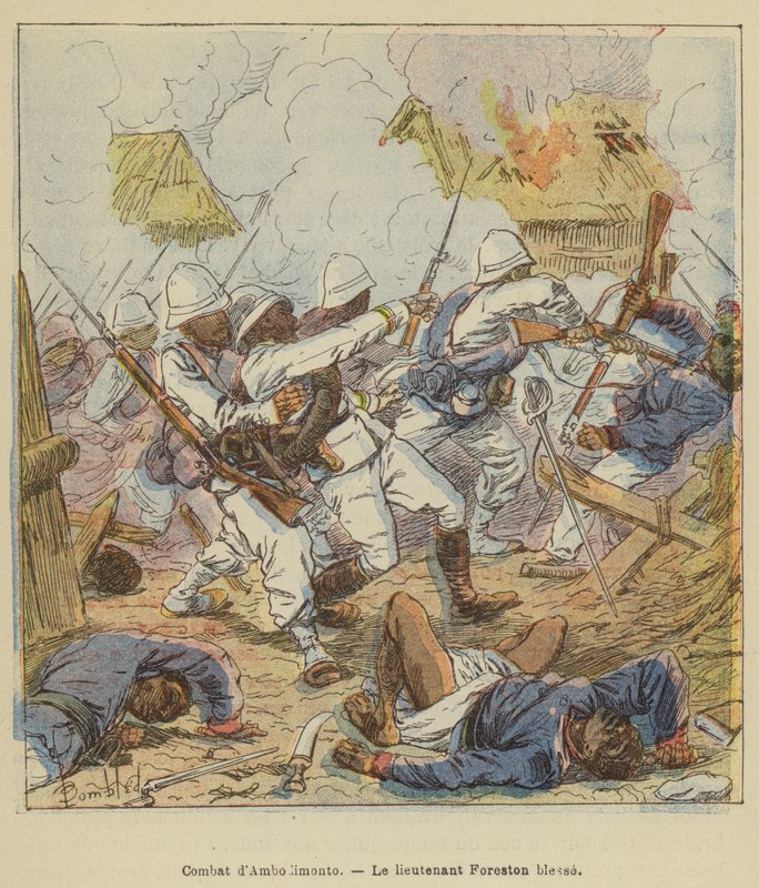 Boj s Ambodimontem, zranění poručíka Forestona od after Louis Charles Bombled