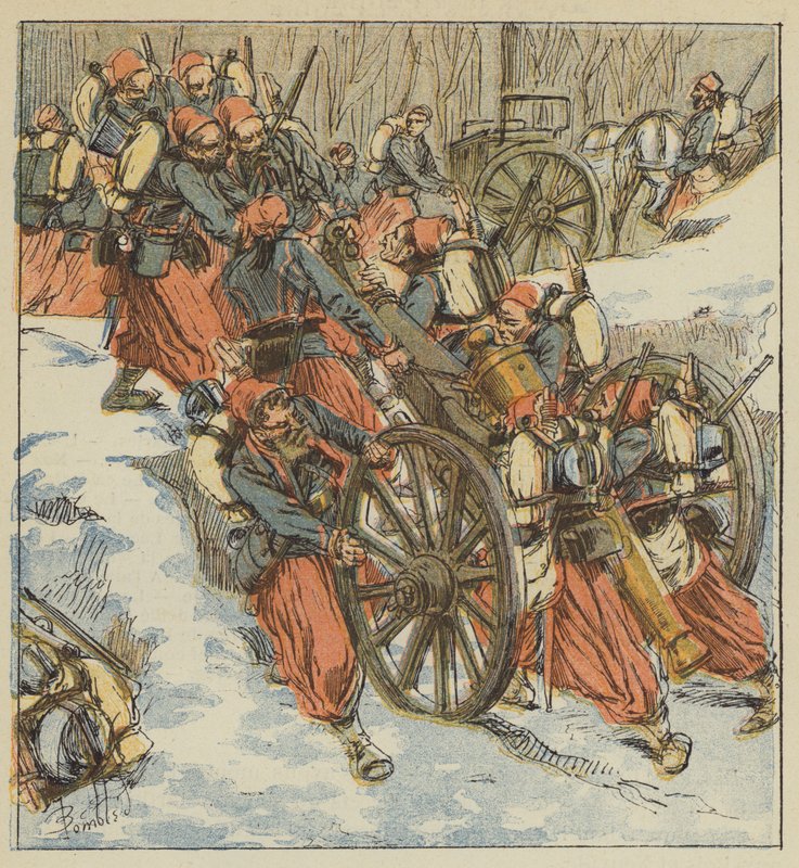 Combat de Chilleurs-aux-Bois, Les zouaves retirent deux pieces de 12 d