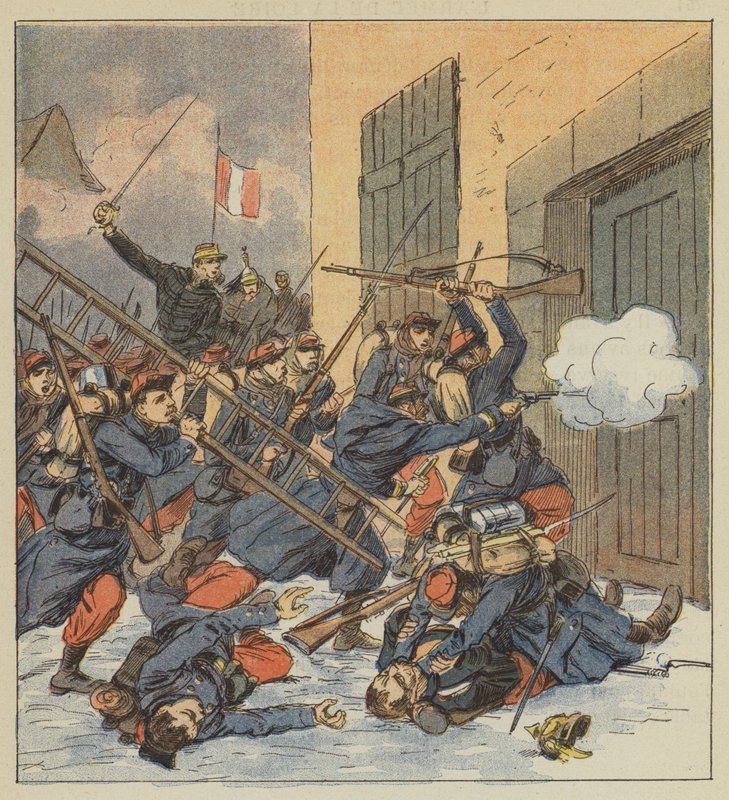 Combat de Droue, generál Gougeard vybraný do čela pěší kolony od after Louis Charles Bombled