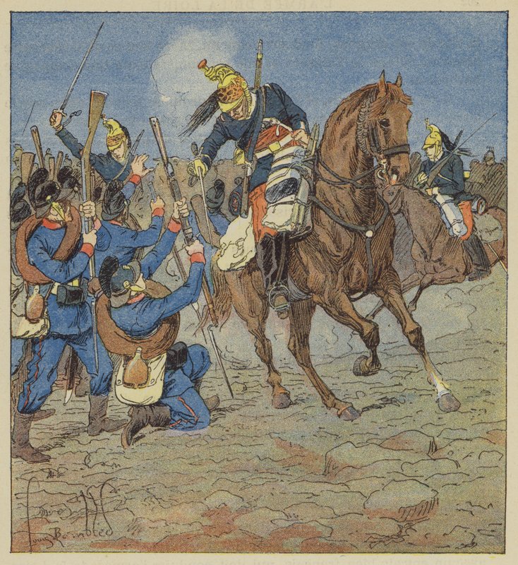 Combat de Vallieres, Naši draci zaútočí na bavorskou rotu a vezmou ji do zajetí od after Louis Charles Bombled