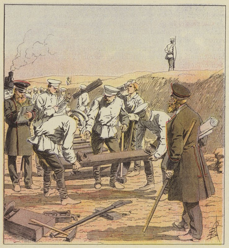 Stavba Transsibiře od after Louis Charles Bombled