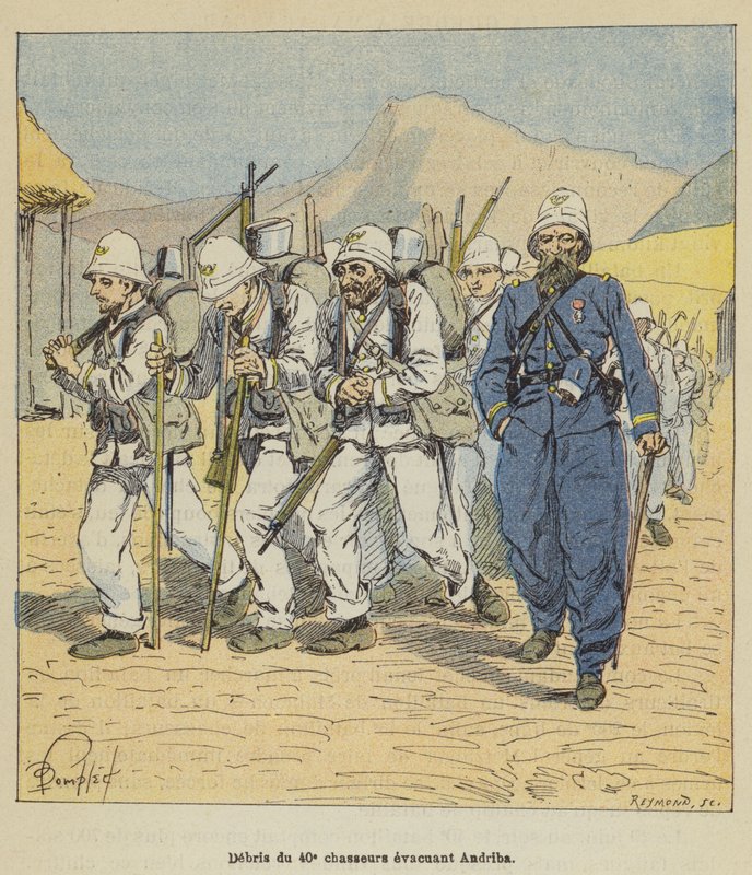 Trosky 40. evakuačních lovců z Andriby od after Louis Charles Bombled