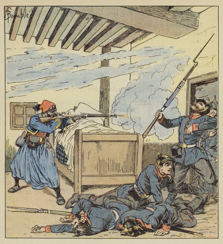 Hrdinská obrana Ali-ben-Kacema od after Louis Charles Bombled