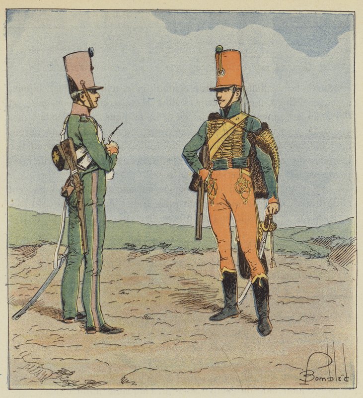 Zvěd a lovec na koni, Mladá garda 1813-1815 od after Louis Charles Bombled