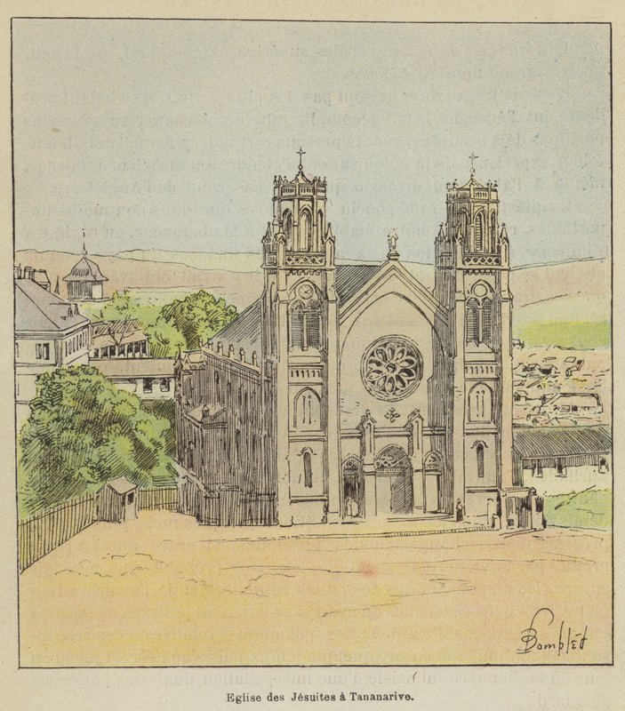 Kostel jezuitů v Antananarivo od after Louis Charles Bombled