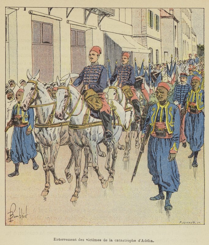 Pohřeb obětí katastrofy Adelia od after Louis Charles Bombled
