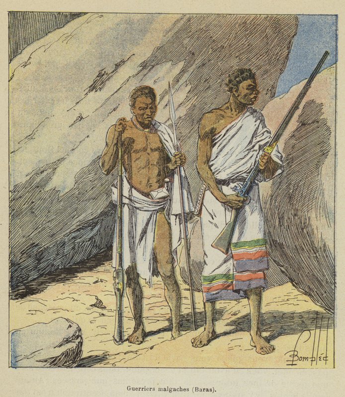 Madagaskarští válečníci, Baras od after Louis Charles Bombled