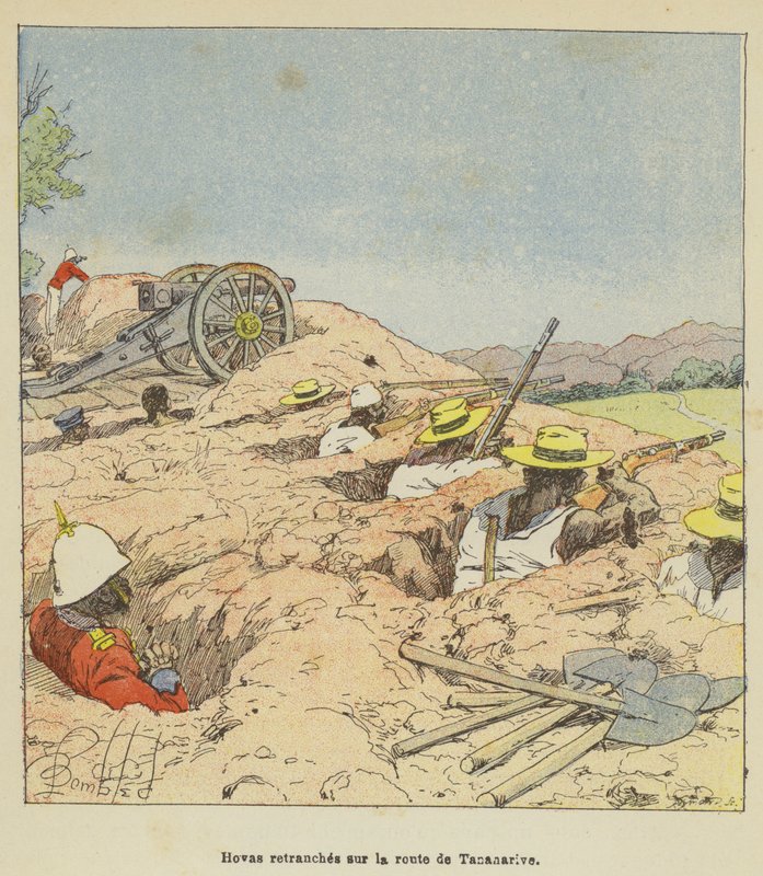Hovas zakořeněný na silnici Antananarivo od after Louis Charles Bombled