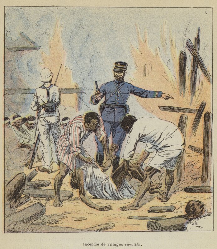 Požár ve vzbouřených vesnicích od after Louis Charles Bombled