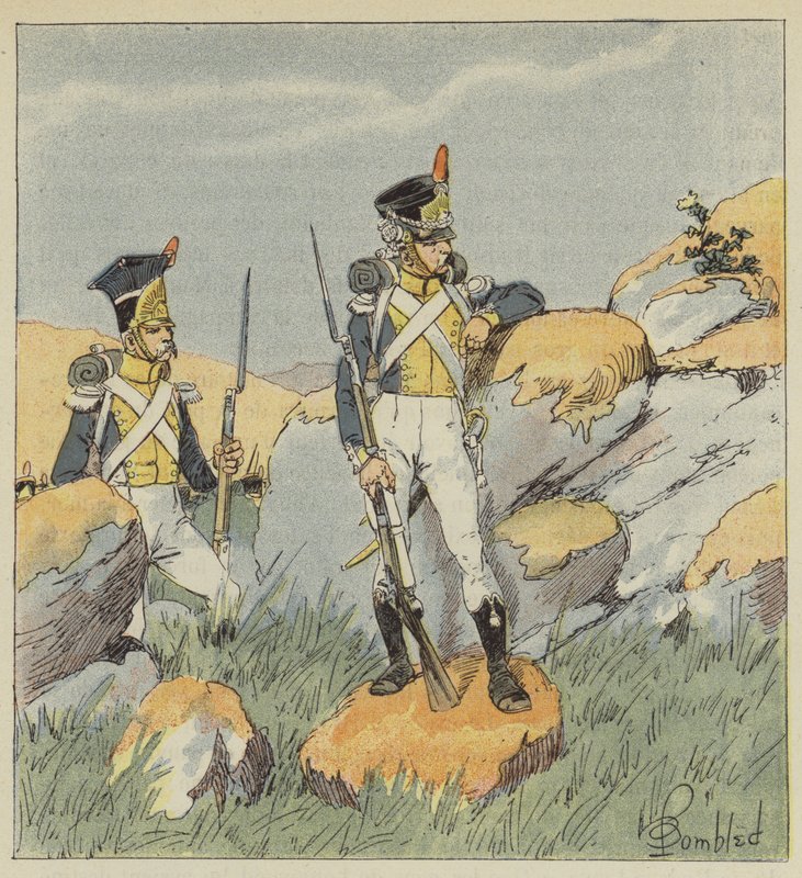 Polská pěchota, viselský pluk, střelci a granátníci od after Louis Charles Bombled