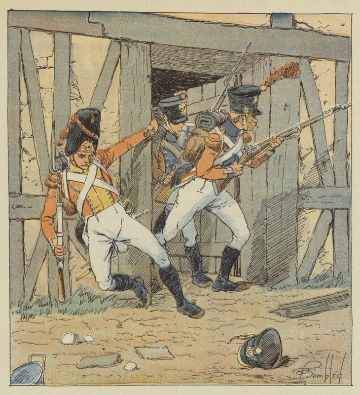 švýcarská pěchota, granátník 1. pluku, střelec 2. a 3. pluku od after Louis Charles Bombled