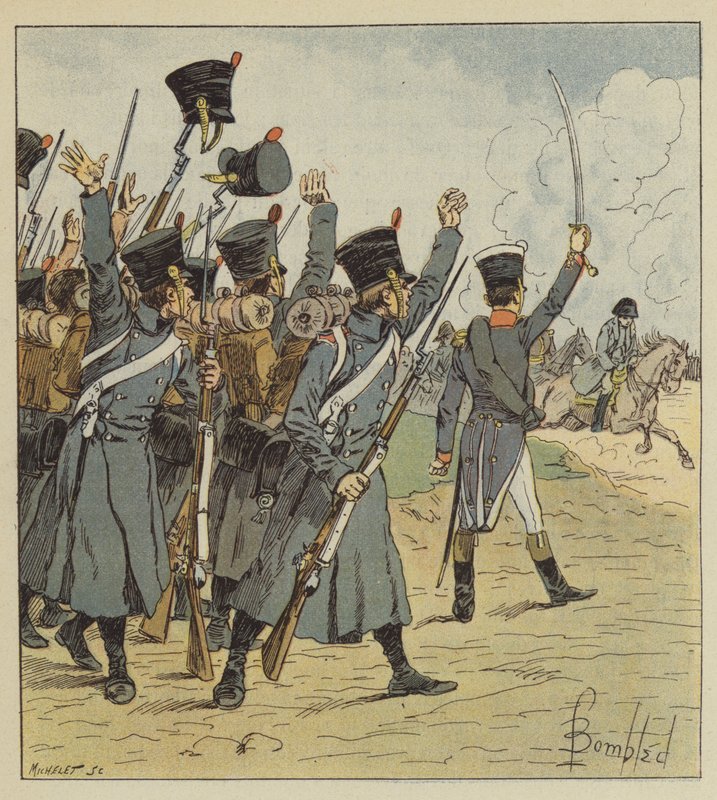 Choval jsem se k nim drsně, oni neméně křičeli Vive lEmpereur! od after Louis Charles Bombled