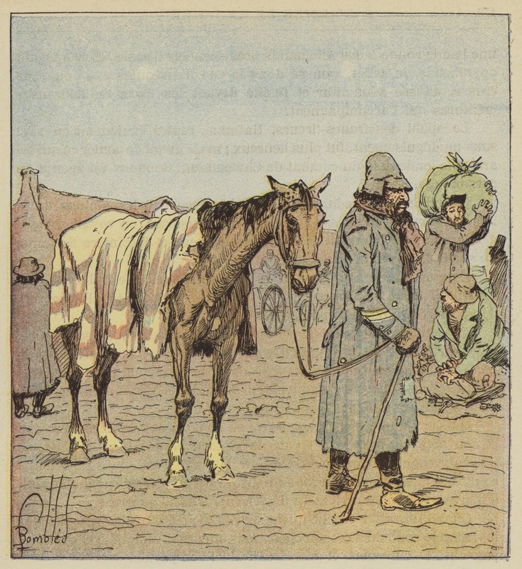 Obchodní Žid, který doprovázel německé armády, od přírody od after Louis Charles Bombled