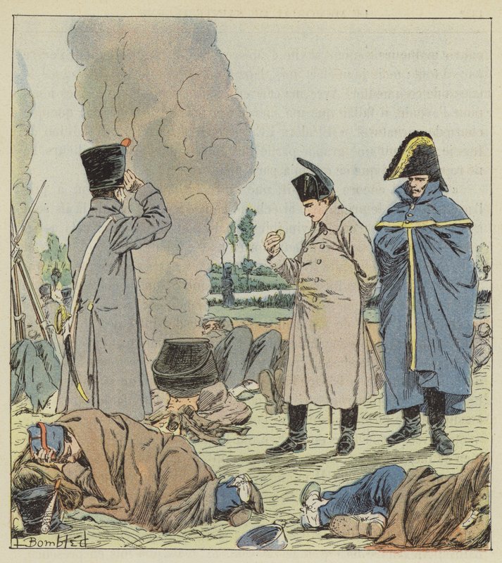 Císař v bivaku na břehu Sambre od after Louis Charles Bombled