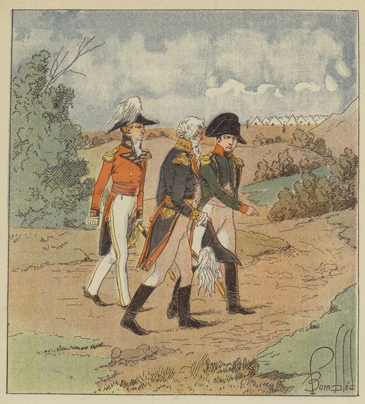 Císař si povídal s anglickým admirálem v přítomnosti guvernéra od after Louis Charles Bombled