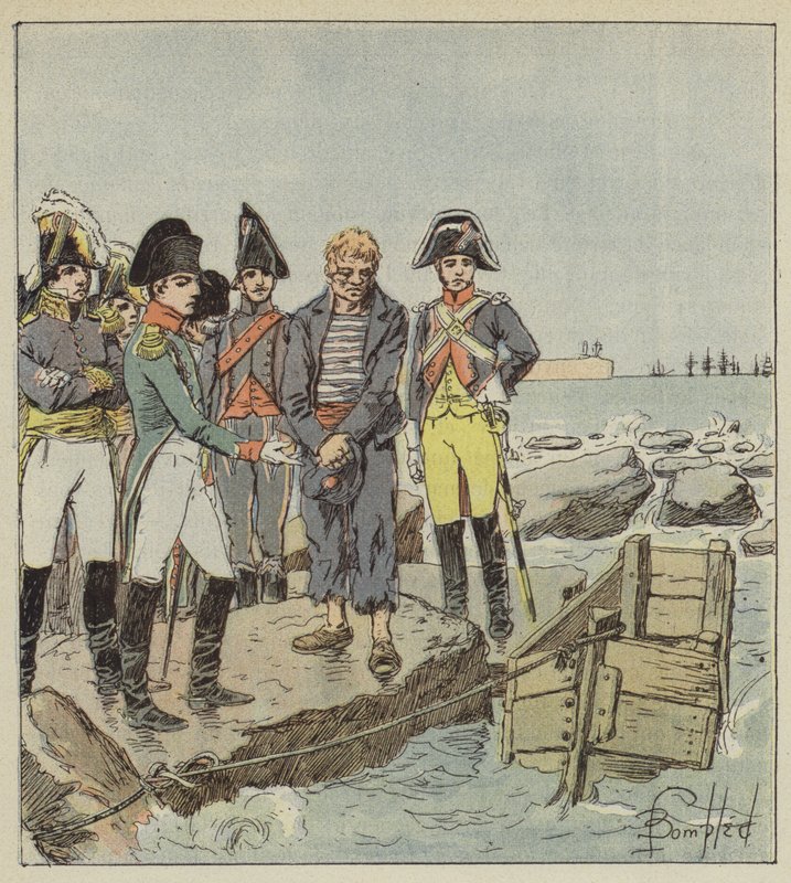 Císař a anglický námořník v táboře Boulogne od after Louis Charles Bombled
