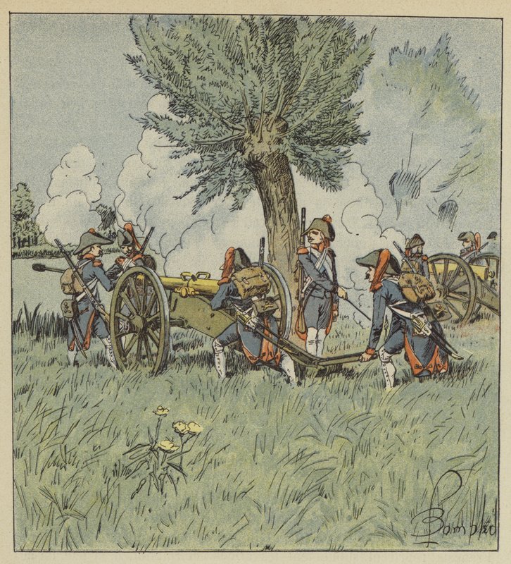 Kanonáda se přesunula z jednoho břehu na druhý od after Louis Charles Bombled
