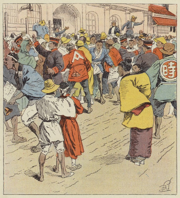 Davy čekající na zprávy o válce před Figi-Humpo od after Louis Charles Bombled