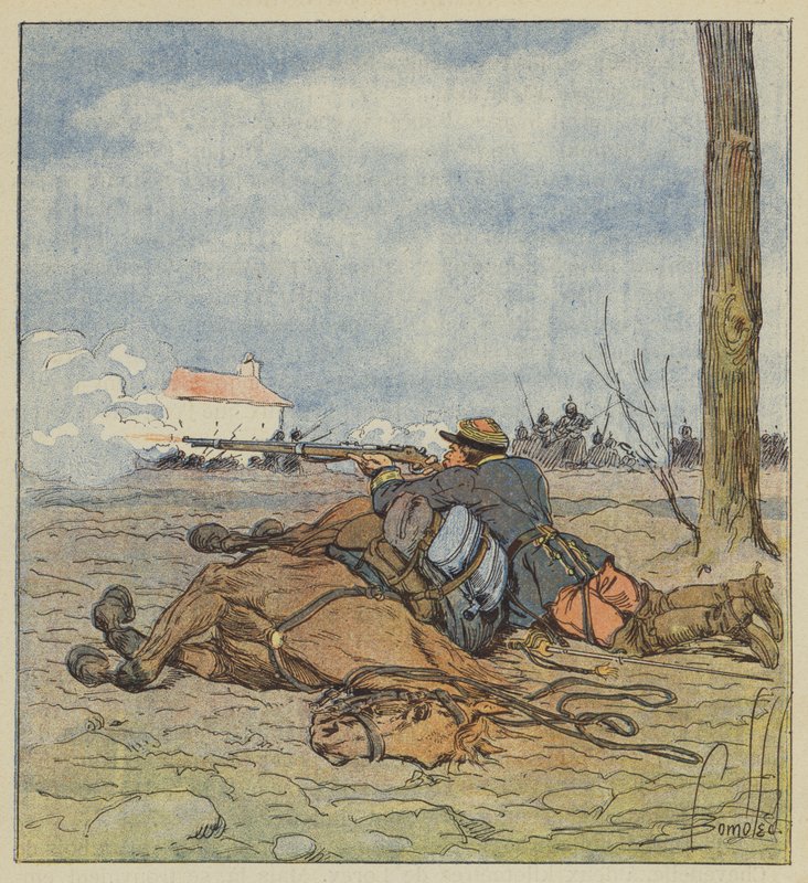 Smrt plukovníka Girarda od after Louis Charles Bombled