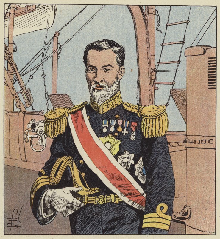 Admirál Togo, vrchní velitel japonského křídla v Port Arthuru od after Louis Charles Bombled