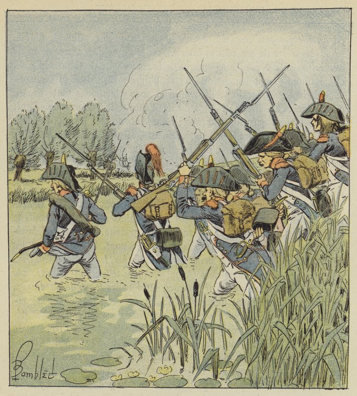 Francouzská armáda překračuje Piave od after Louis Charles Bombled