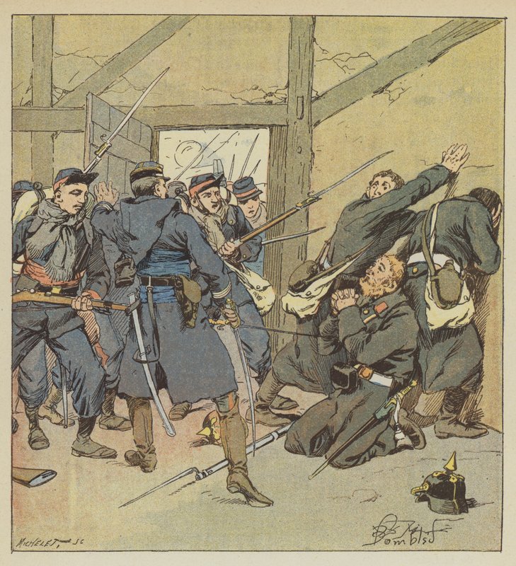 Útok na Villejouan velitelem Fouilhadem od after Louis Charles Bombled