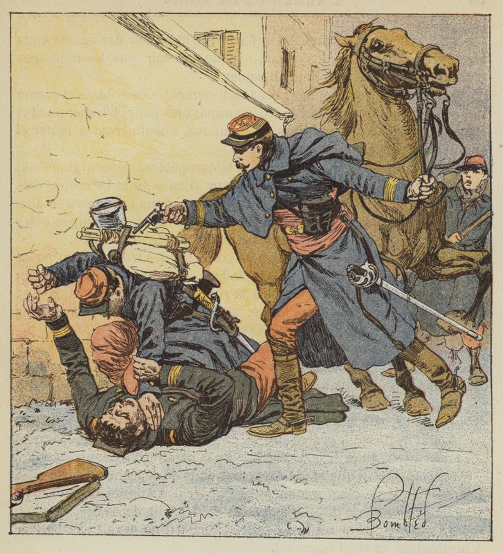 Plukovník Choppin-Merey zabije neukázněného vojáka od after Louis Charles Bombled