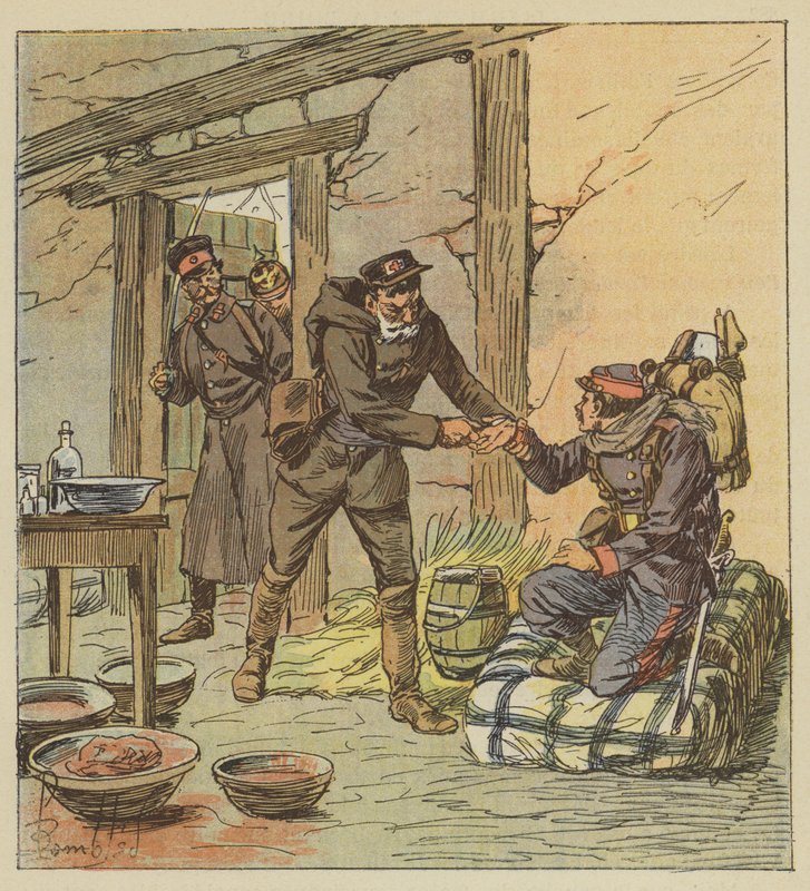 Dr. Libert zachrání život mobilu v Calvadosu tím, že ho zraní. od after Louis Charles Bombled