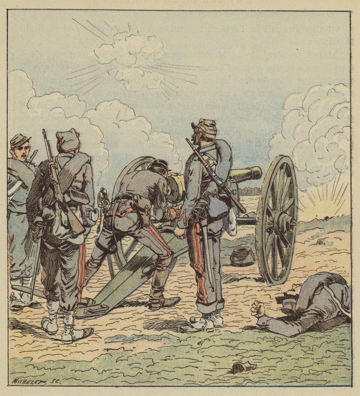 Sám poručík Coffinieres de Nordeck ukazuje své figurky od after Louis Charles Bombled