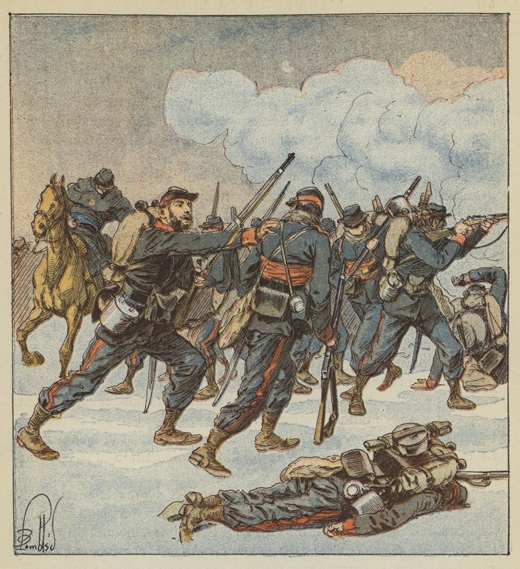 Seržant Ramus, z Isere mobile, v bitvě 7. prosince od after Louis Charles Bombled
