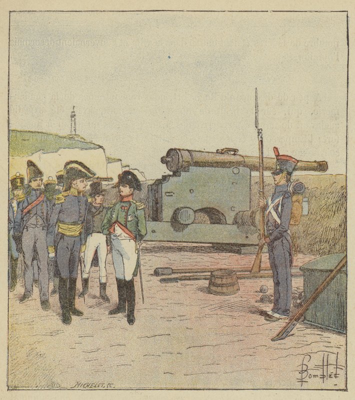Císař navštíví opevnění ostrova Aix od after Louis Charles Bombled