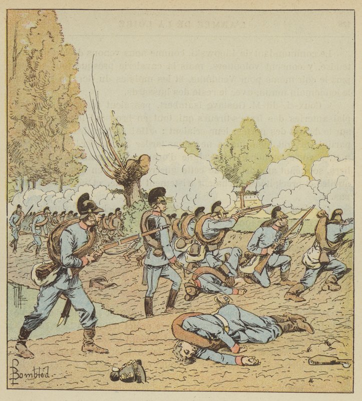 Němci útočí na Parc des Dames-Blanches od after Louis Charles Bombled