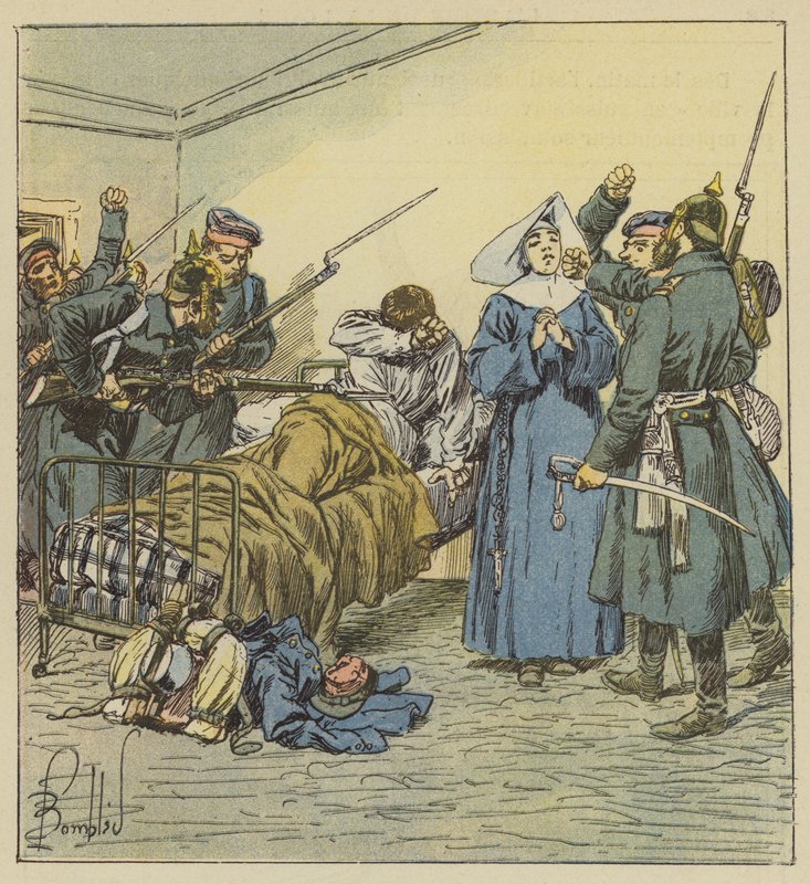 Prusové v ambulanci na bulváru Negrier od after Louis Charles Bombled
