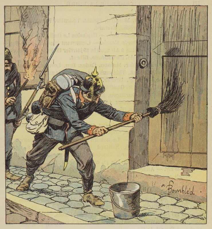 Prusové zapálili 193 domů v Chateaudunu poté, co je potřeli olejem od after Louis Charles Bombled