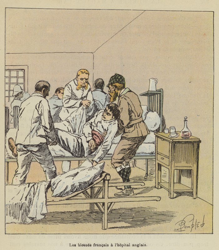 Francouzi zraněni v anglické nemocnici od after Louis Charles Bombled