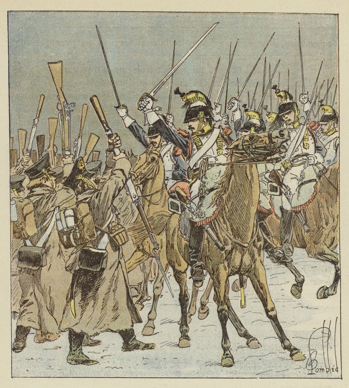 Kyrysníci z Doumercu vezmou 1800 ruských zajatců od after Louis Charles Bombled