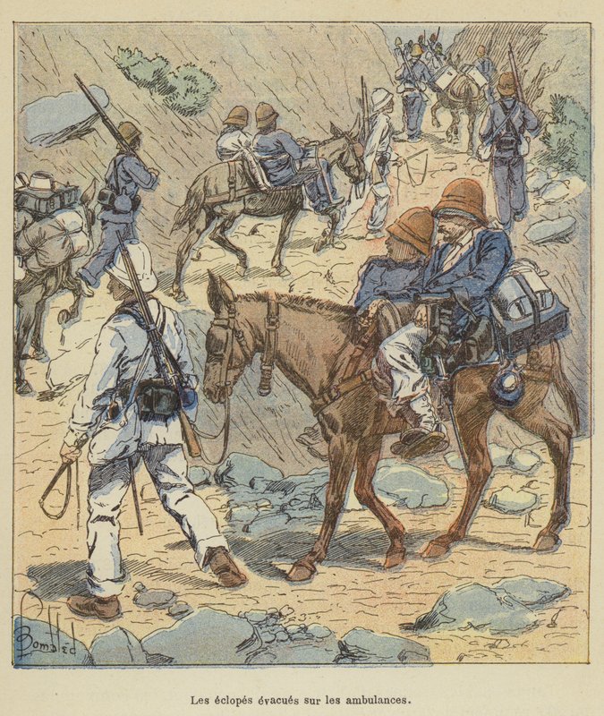 Eklopy byly evakuovány na sanitkách od after Louis Charles Bombled