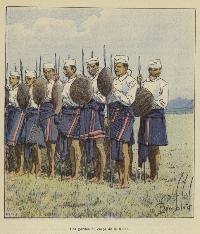 Královni osobní strážci od after Louis Charles Bombled