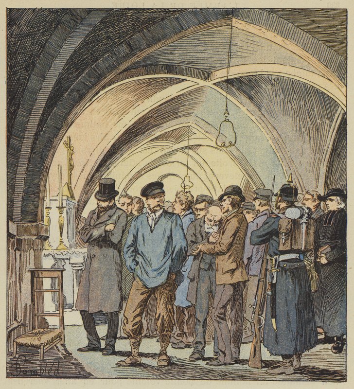 Rukojmí v kryptě Beaune-la-Rolande od after Louis Charles Bombled