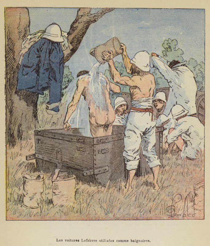 Vozy Lefebvre používané jako vany od after Louis Charles Bombled