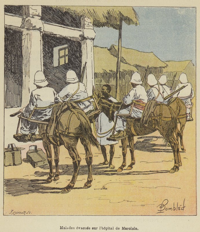Malades evacues sur lhopital de Marololo od after Louis Charles Bombled