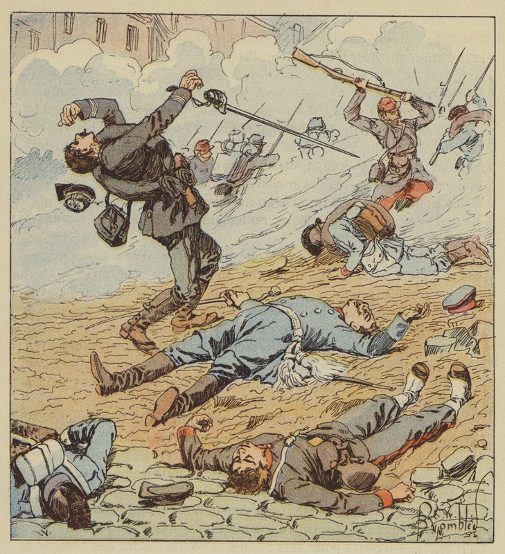 Smrt kapitána de Boissieu v bitvě u Orleansu od after Louis Charles Bombled