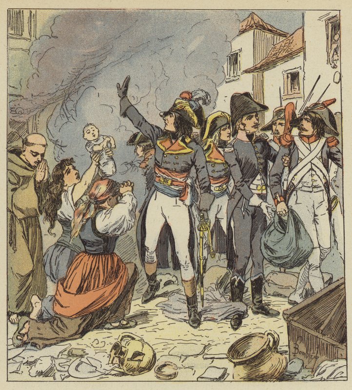 Napoleon ukončuje plenění Říma od after Louis Charles Bombled