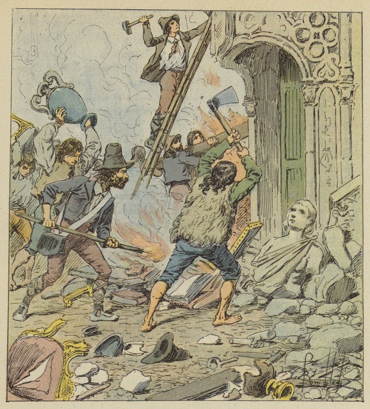 Plundrování Říma od after Louis Charles Bombled