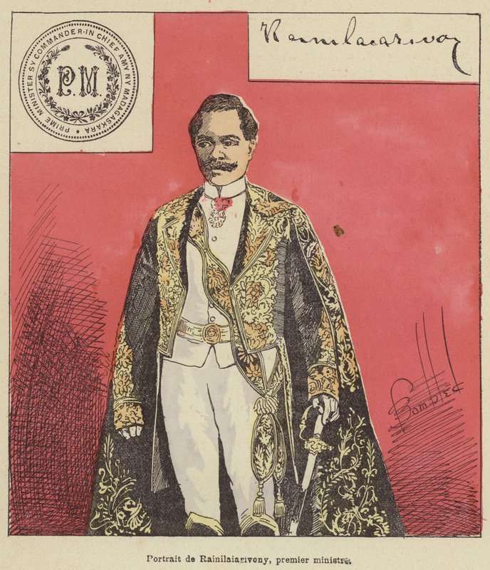 Portrét Rainilaiarivonyho, premiéra od after Louis Charles Bombled